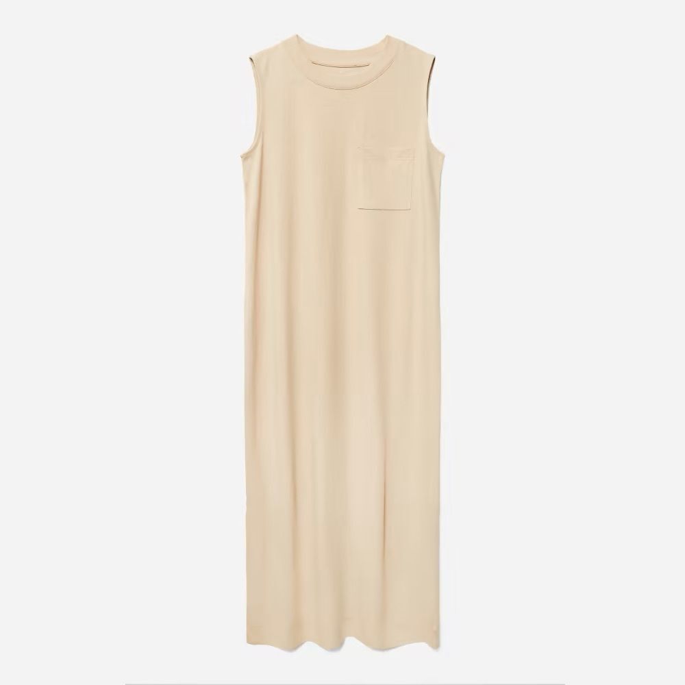 Everlane Dress Midi Dress Sleeveless Cream Size XS Minimal Classic Capsule